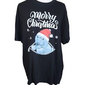 Merry‎ Christmas Manatee Shirt Size 2XL